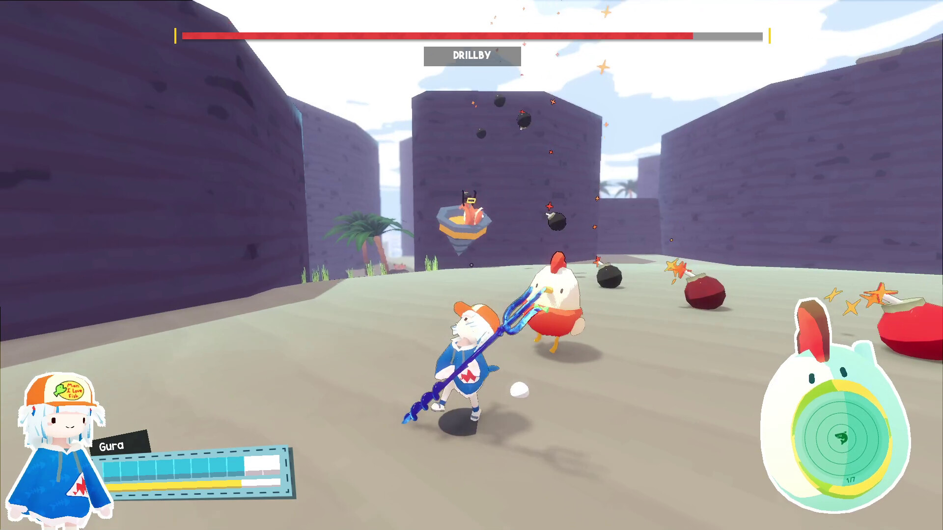 Charming combat encounters and playful Hololive callbacks